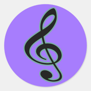 Rond Sticker Clé Treble
