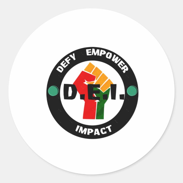 Rond Sticker Clic Défier l'autonomie (Devant)