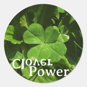 Rond Sticker 'Clover Power'