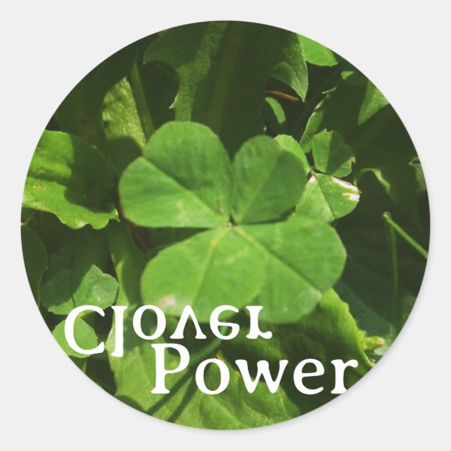Rond Sticker 'Clover Power' (Devant)