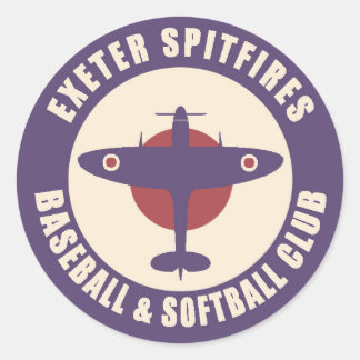 Rond Sticker Club de baseball Exeter Spitfires 3 pouces