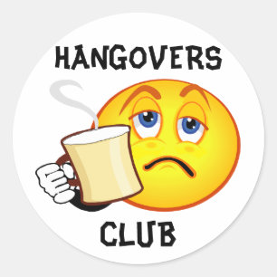 Rond Sticker Club de Hangovers Funny