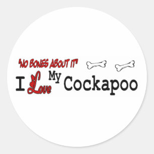 Rond Sticker Cockapoo (I Love)