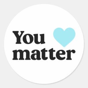 Rond Sticker Coeur Bleu