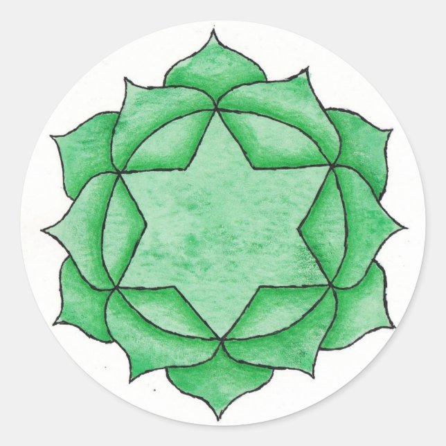 Rond Sticker Coeur Chakra (Devant)