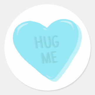 Rond Sticker Coeur Conversation "Hug Me"