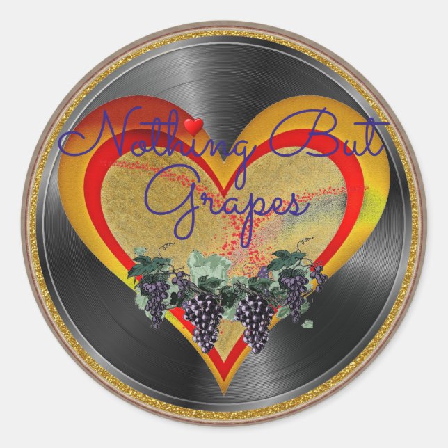 Rond Sticker Coeur De Raisins (Devant)