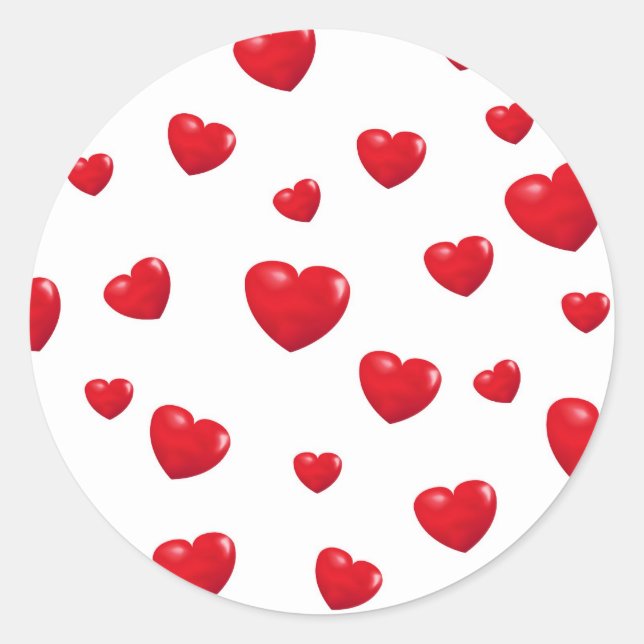 Rond Sticker Coeur en chute (Devant)