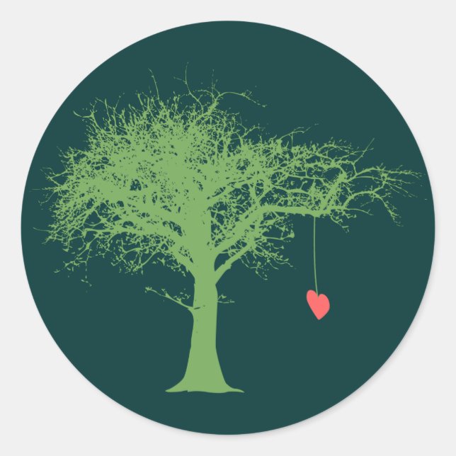 Rond Sticker Coeur fragile (Devant)