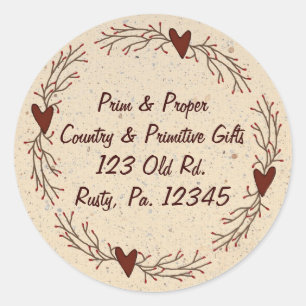 Rond Sticker Coeur & Pip Berry