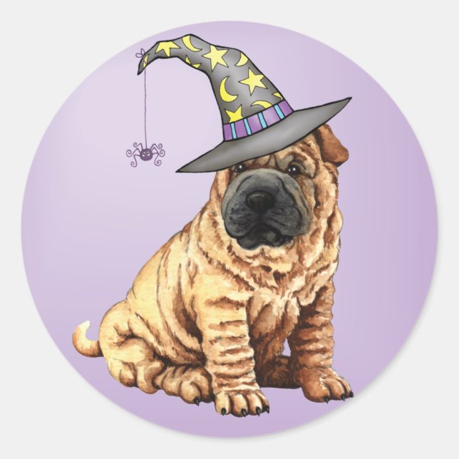 Rond Sticker Coeur Shar-Pei (Devant)