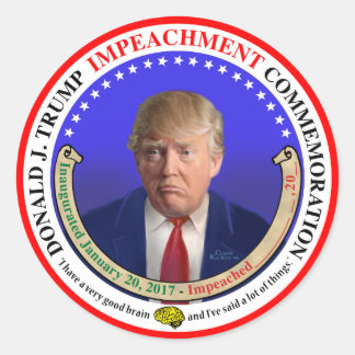 Rond Sticker commémoratif de la destitution de Trump