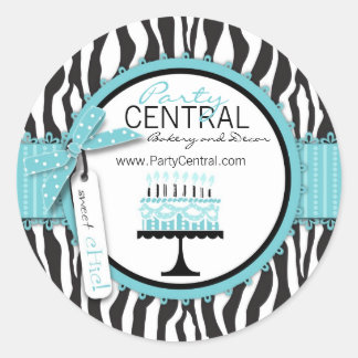 Rond Sticker commercial EB Birthday Cake sauvage