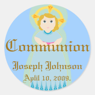Rond Sticker Communion Personnaliser