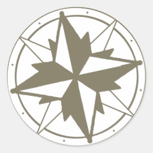Rond Sticker Compass