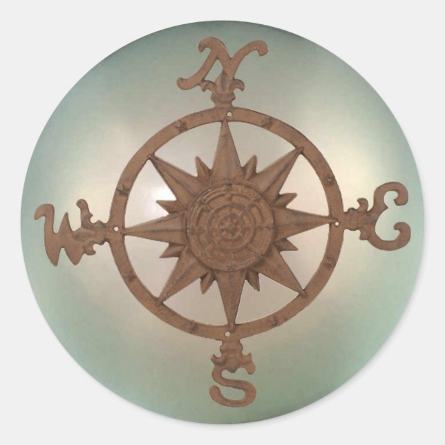 Rond Sticker Compass Rose 2 (Devant)