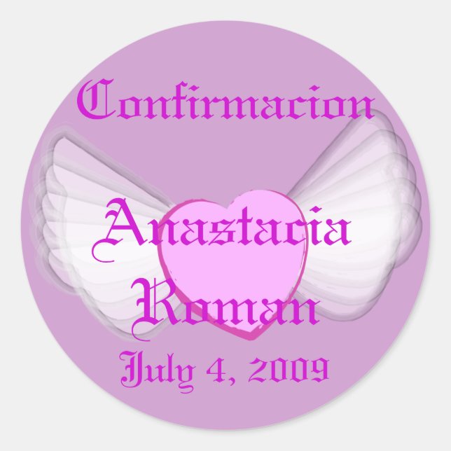 Rond Sticker "Confirmacion" Personnaliser (Devant)