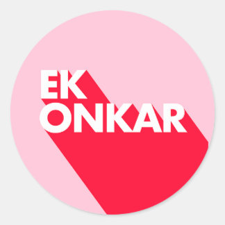 Rond Sticker Contemporain Ikh Ek Onkar
