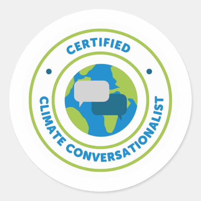 Rond Sticker - Conversationnaliste climatique (Devant)