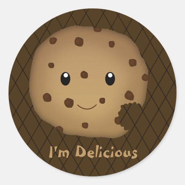 Rond Sticker Cookie au chocolat (Devant)