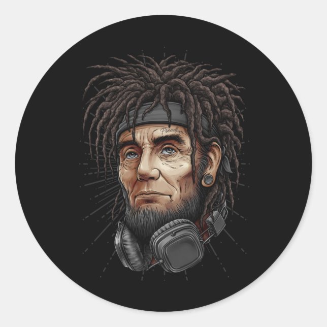 Rond Sticker cool Indy Abraham Lincoln (Devant)
