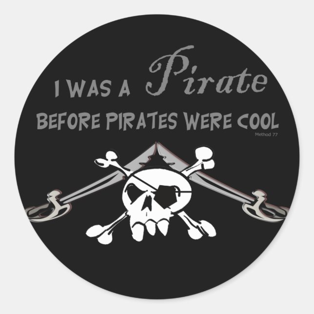Rond Sticker cool Pirate (Devant)