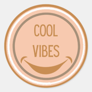 Rond Sticker cool Vibes mignon