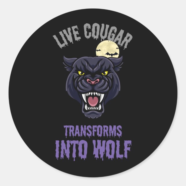 Rond sticker cougar live  (Devant)