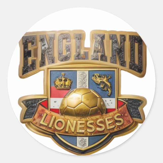 Rond Sticker couleur Angleterre Lionesses (Devant)