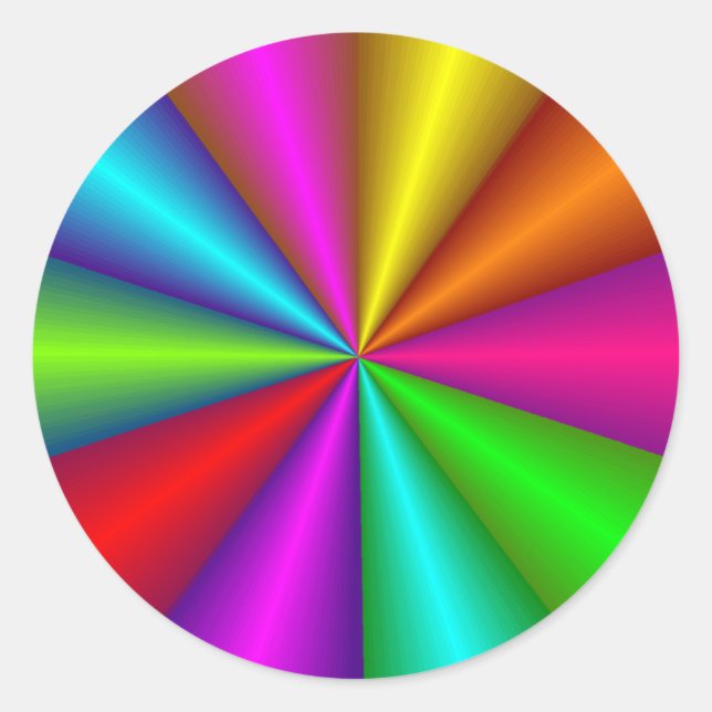 Rond Sticker couleur métal coloré (Devant)