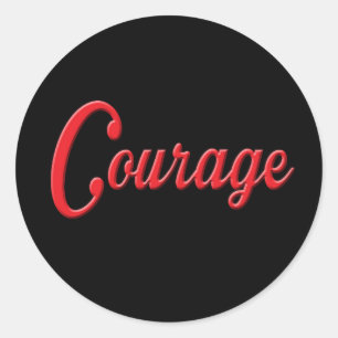 Rond Sticker Courage - Set de 20