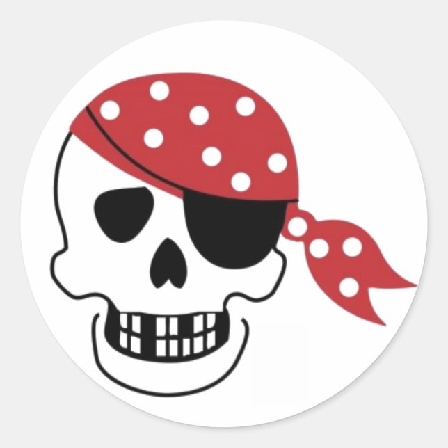 Rond Sticker crâne Pirates (Devant)