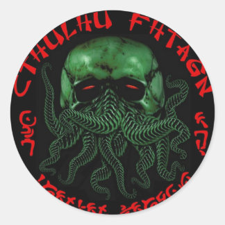 Rond Sticker Cthulhu Fhtagn