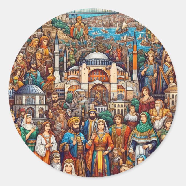 Rond Sticker culturel d'Istanbul (Devant)