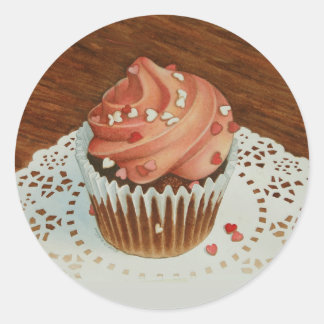 Rond Sticker Cupcake