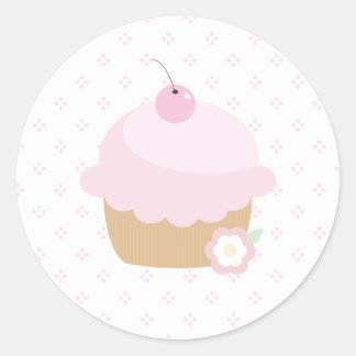 Rond Sticker Cupcake