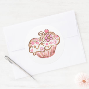 Rond Sticker Cupcake