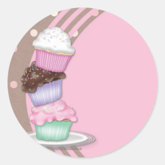 Rond Sticker Cupcakes