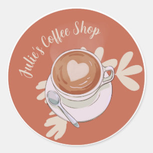 Rond Sticker customisé pour magasin de café