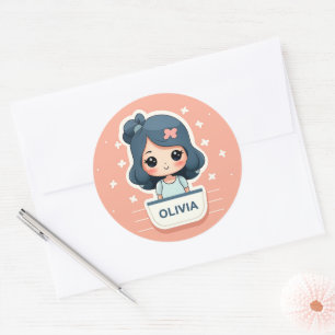Rond sticker Cute Olivia