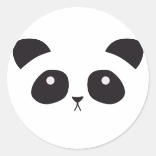 Rond Sticker Cute Panda