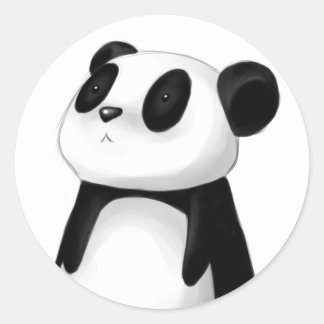 Rond Sticker Cute Panda