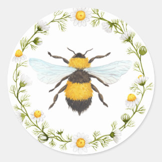 Rond Sticker d'abeille au miel