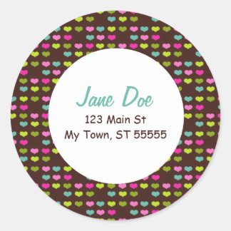Rond Sticker d'adresse amoureuse