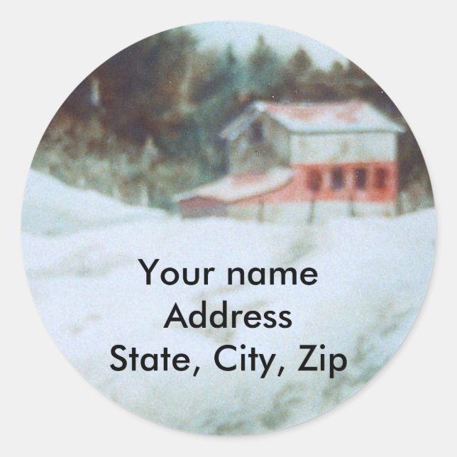 Rond Sticker d'adresse de retour (Devant)