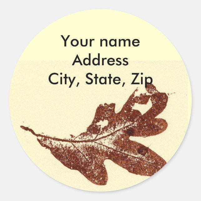 Rond Sticker d'adresse de retour (Devant)