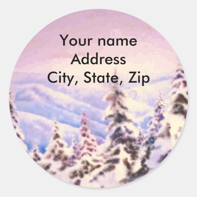 Rond Sticker d'adresse de retour (Devant)