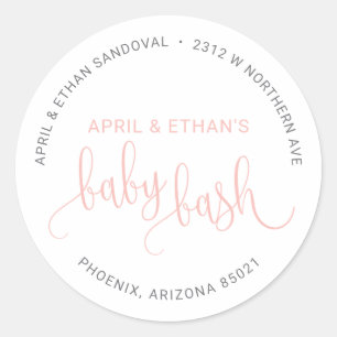 Rond Sticker d'adresse de retour Baby Bash