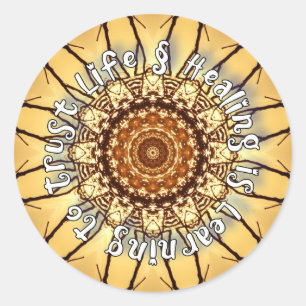 Rond Sticker d'affirmation de guérison