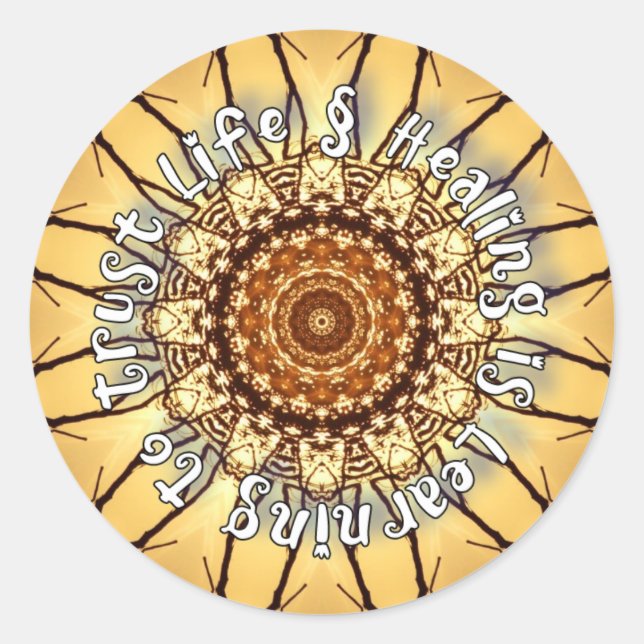 Rond Sticker d'affirmation de guérison (Devant)